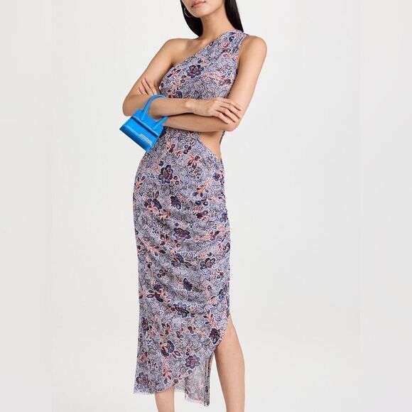 NWT MISA women's size‎ small Aries Midi dress with side cutout and slit - Picture 2 of 13